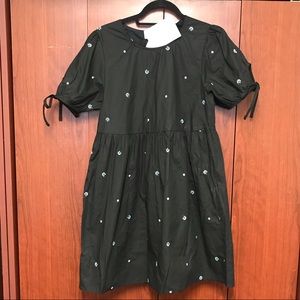 NWT Olive Clothing Embroidered Floral Polka Dot Babydoll Dress